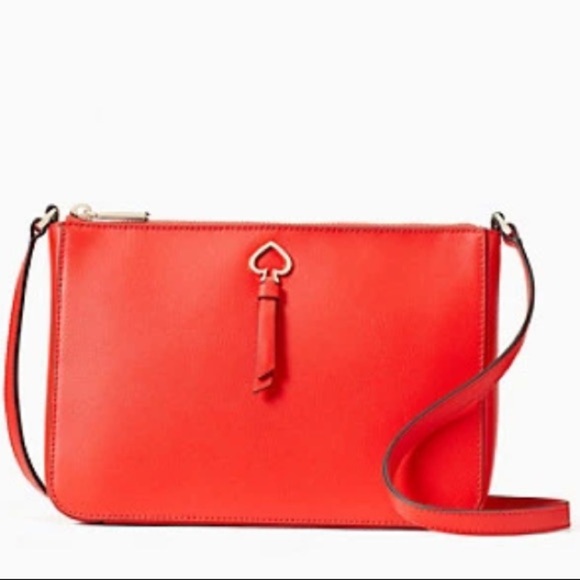 37. Kate Spade Medium Top Zip Crossbody in Stoplight - Picture 1 of 11